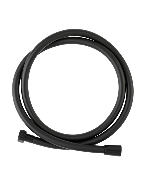 Zdjęcie: Wąż prysznicowy, PVC czarny, końcówka stożkowa+heksagonalna LIVENO