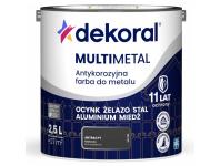 Zdjęcie: Farba do metalu Multimetal Antykorozyjna Antracyt 2,5 L DEKORAL
