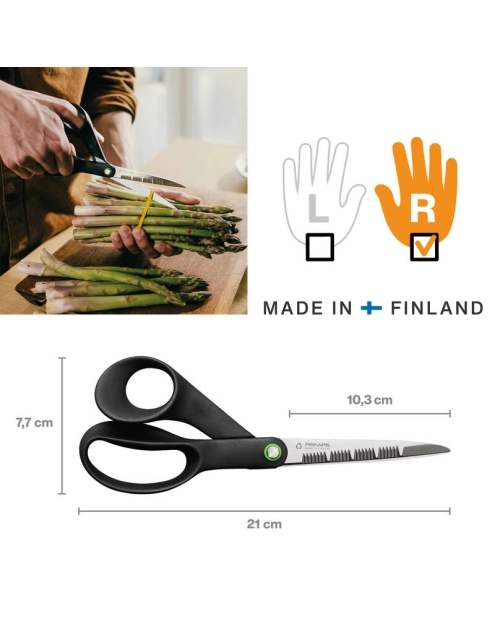 Zdjęcie: Nożyczki kuchenne ząbkowane FF 21 cm FISKARS