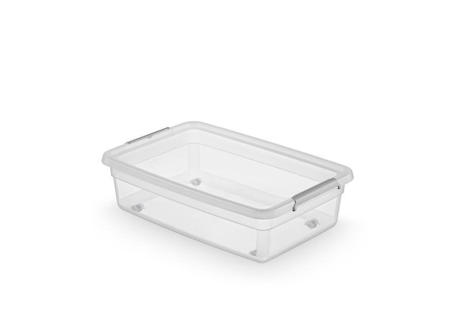 Zdjęcie: Pojemnik z pokrywą i klipsami na kółkach Basestore 58x39x16 cm 29 L ORPLAST