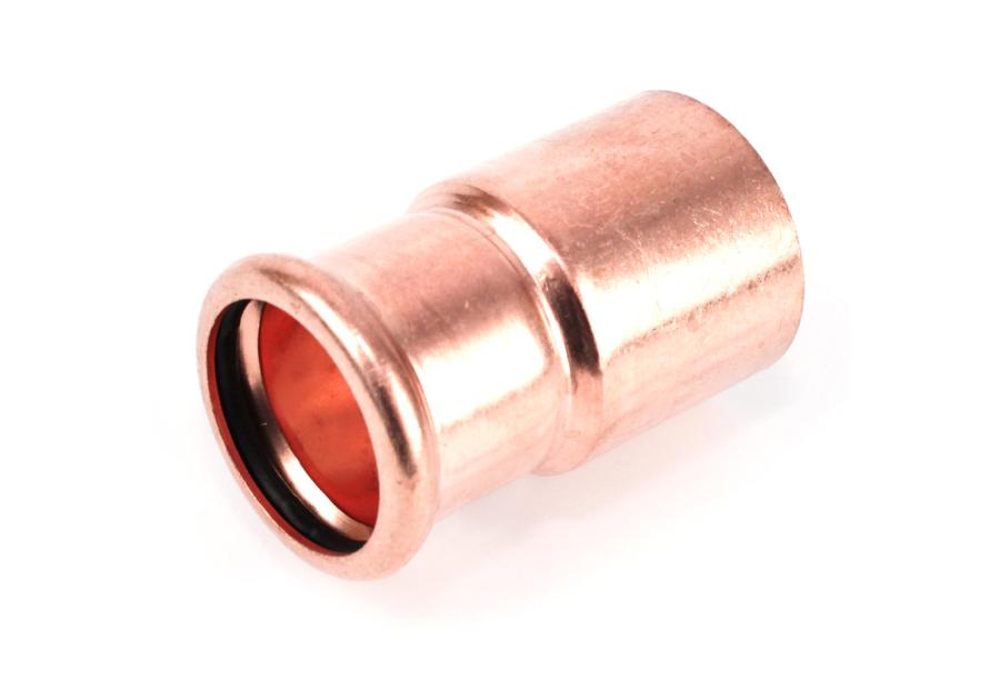 Zdjęcie: Nypel redukcyjny zaciskany profil M do wody 35x22 CALIDO