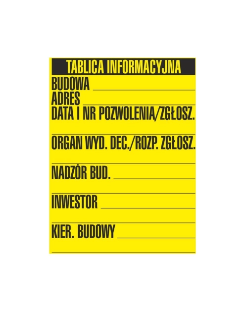 Zdjęcie: Oznaczenie "Tablica informacyjna" 70x90 cm METRO
