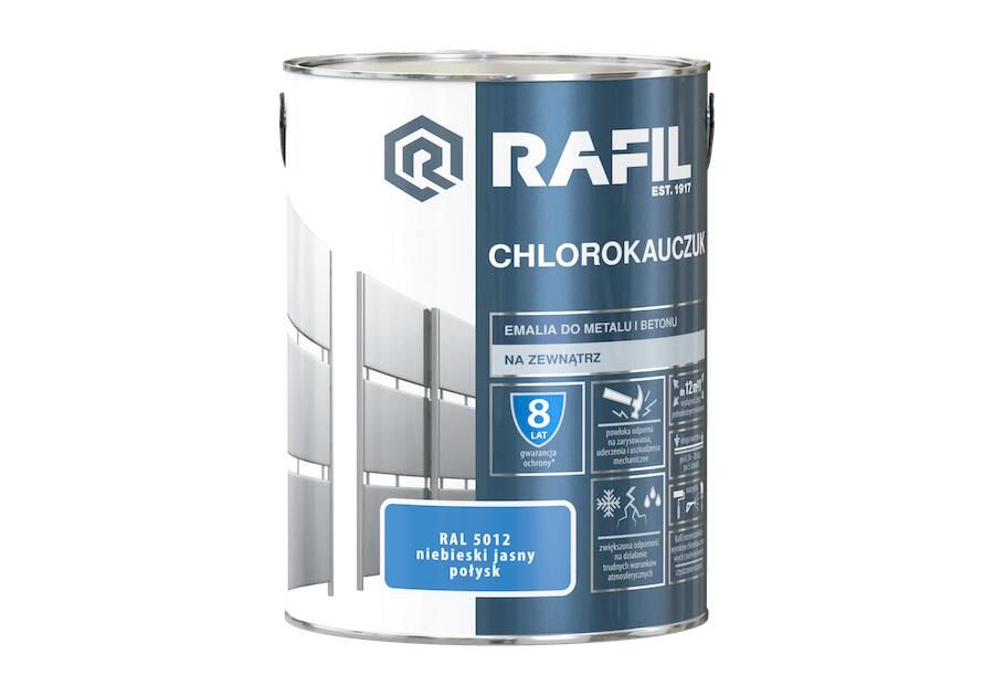 Zdjęcie: Emalia chlorokauczukowa niebieski jasny RAL5012 5 L RAFIL