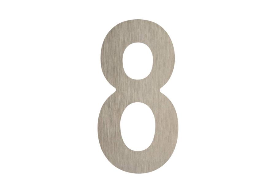 Zdjęcie: Cyfra 8 samoprzylepna 100 mm inox METRO