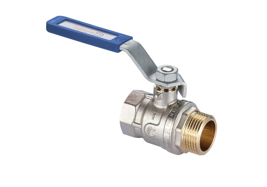 Zdjęcie: Zawór kulowy z niebieską rączką z okienkiem  w/z 1" CALIDO