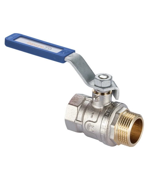 Zdjęcie: Zawór kulowy z niebieską rączką z okienkiem  w/z 1" CALIDO