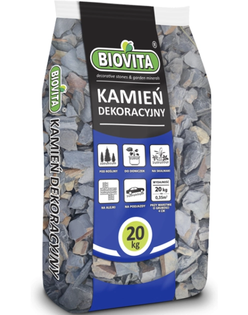 Zdjęcie: Kora czarna antracyt 32-64 mm, 20 kg BIOVITA