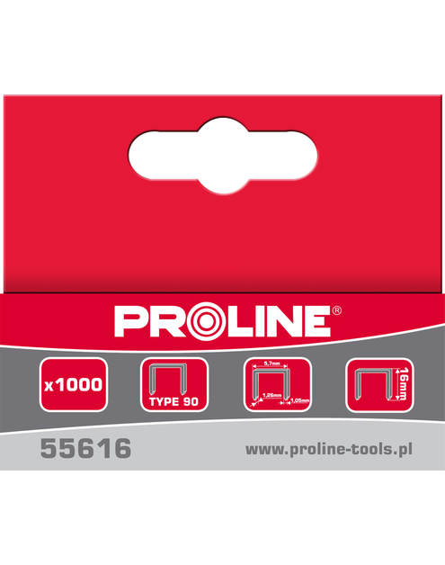 Zdjęcie: Zszywki typ 90, 38 mm, 5.7x1,26 mm, 1000 szt PROLINE