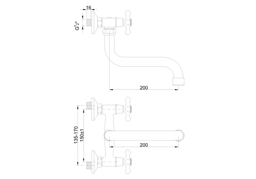Zdjęcie: Bateria umywalkowo-zlewkozmywakowa Roma chrom, S 20 cm INVENA