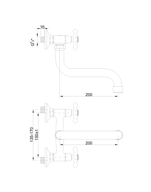 Zdjęcie: Bateria umywalkowo-zlewkozmywakowa Roma chrom, S 20 cm INVENA