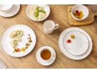 Zdjęcie: Filiżanka ze spodkiem Bella złota linia 270 ml kremowa ALTOMDESIGN