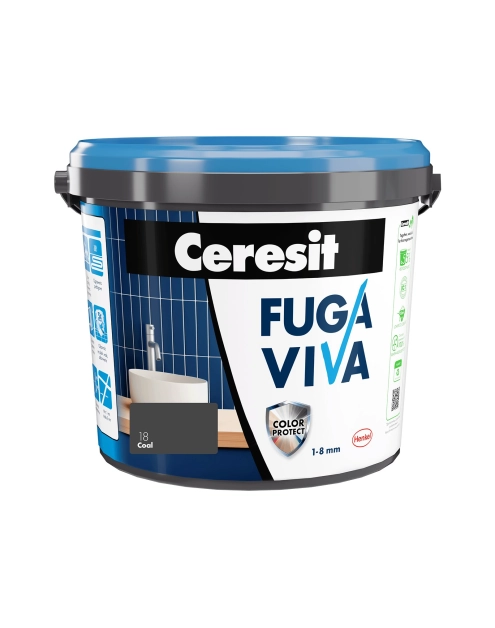 Zdjęcie: Fuga Viva elastyczna cementowa 1-8 mm coal 4 kg CERESIT