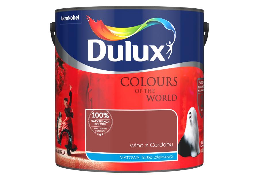 Zdjęcie: Farba do wnętrz Kolory Świata 2,5 L wino z Cordoby DULUX