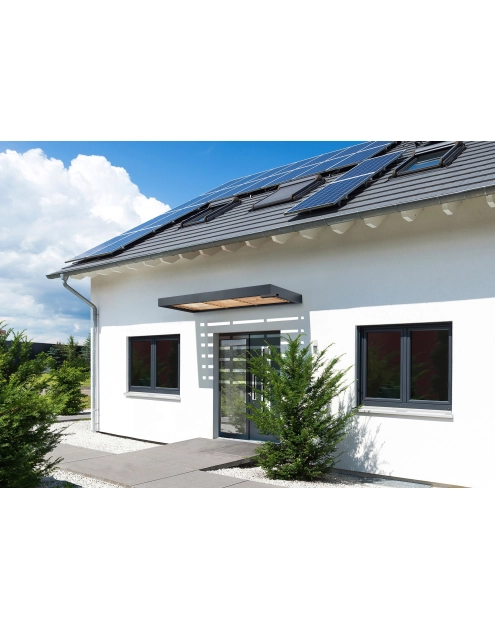 Zdjęcie: Zadaszenie BS Timber antracyt 2000x900x125 mm GUTTA