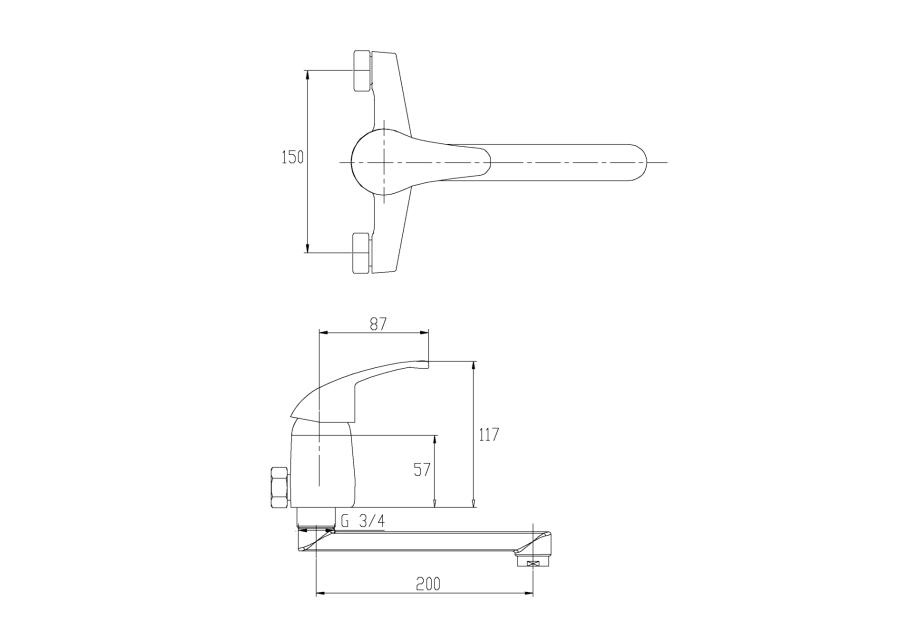 Zdjęcie: Bateria zlewozmywakowa Perea chrom, 20 cm INVENA