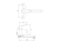 Zdjęcie: Bateria zlewozmywakowa Perea chrom, 20 cm INVENA