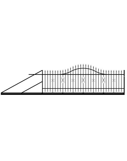 Zdjęcie: Brama przesuwna Iga 4,00 m, 1,20-1,50 m, ocynk+RAL9005 lewa POLBRAM