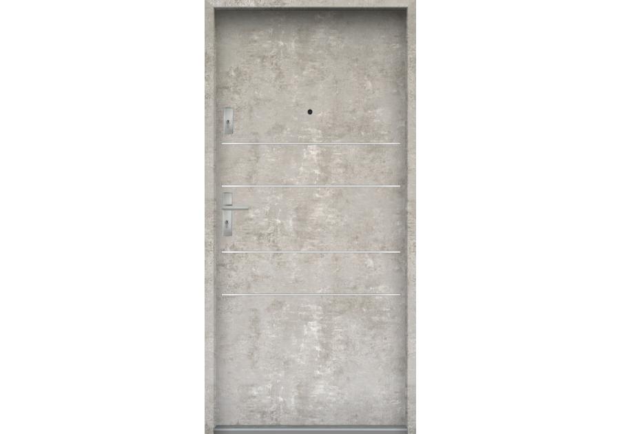 Zdjęcie: Drzwi wejściowe do mieszkań Bastion A-30 Beton naturalny 90 cm prawe ODP KR CENTER