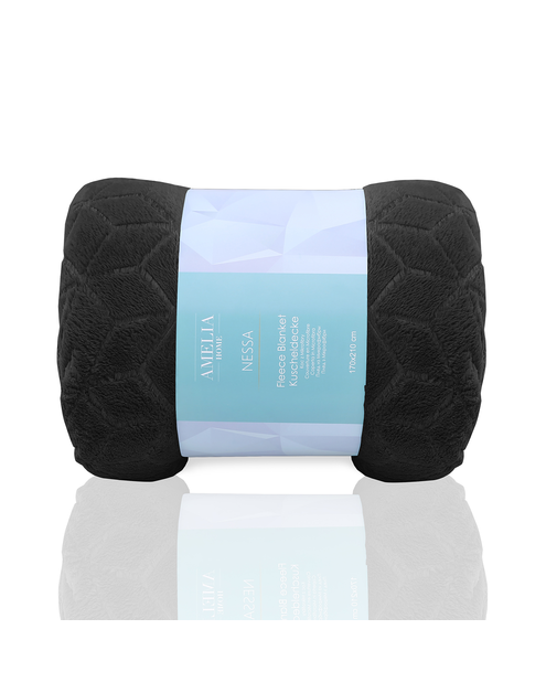 Zdjęcie: Koc Nessa black 70x150 cm AMELIA HOME