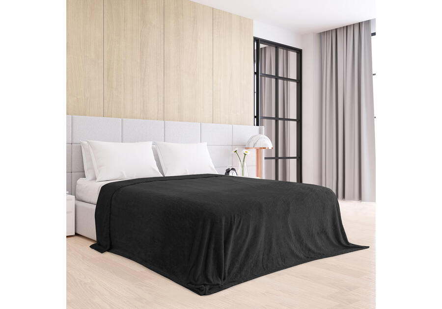 Zdjęcie: Koc Nessa black 70x150 cm AMELIA HOME
