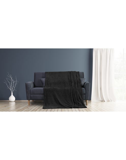 Zdjęcie: Koc Nessa black 70x150 cm AMELIA HOME