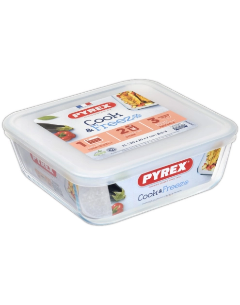 Zdjęcie: Pojemnik do żywności Cook&Freeze z plastikową pokrywką 2 L PYREX