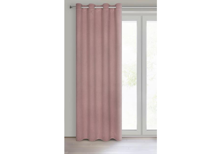 Zdjęcie: Zasłona gotowa Amaro 140 x 250 cm pudrowy róż EUROFIRANY