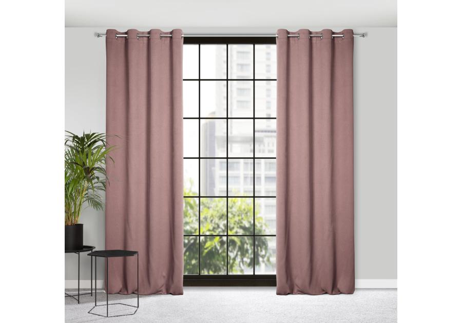 Zdjęcie: Zasłona gotowa Amaro 140 x 250 cm pudrowy róż EUROFIRANY
