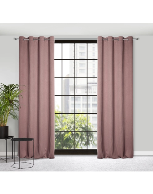 Zdjęcie: Zasłona gotowa Amaro 140 x 250 cm pudrowy róż EUROFIRANY