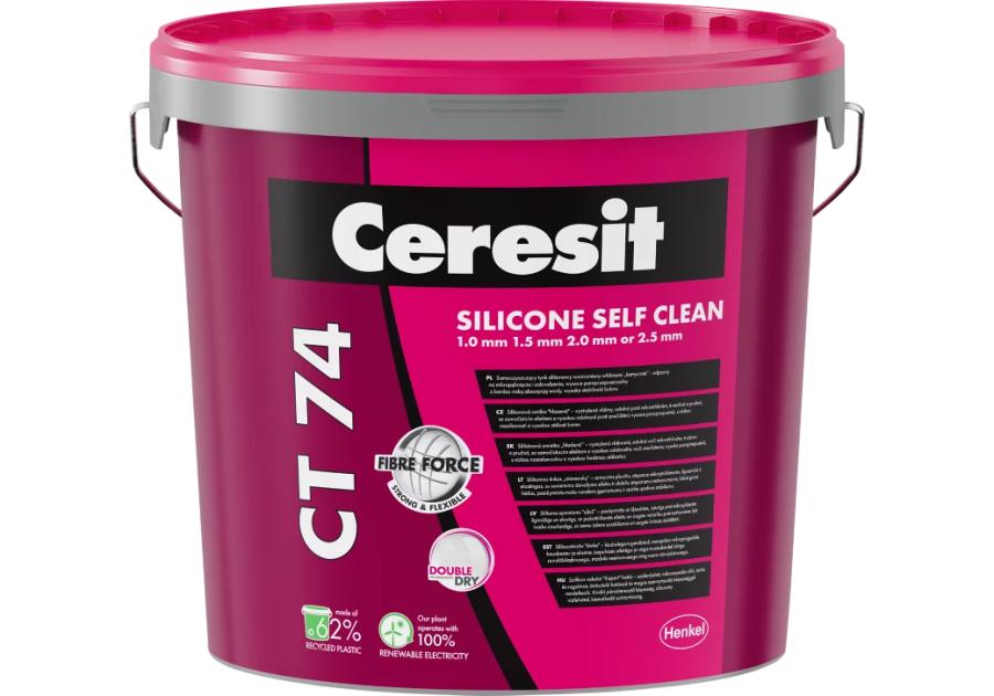 Zdjęcie: Tynk silikonowy Fibre Force CT 74 25 kg CERESIT