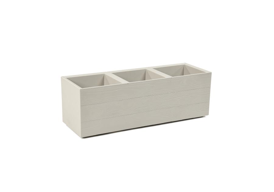Zdjęcie: Kwietnik Karo 900x300x300 mm deska recycled, beżowy LAMELA