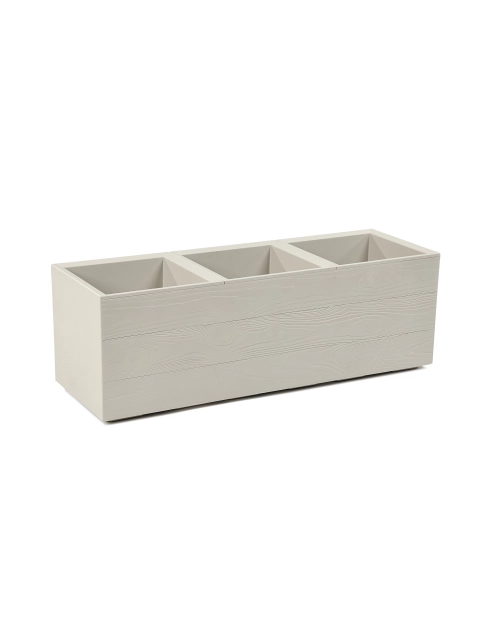 Zdjęcie: Kwietnik Karo 900x300x300 mm deska recycled, beżowy LAMELA