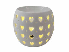 Kominek zapachowy porcelanowy dekorowany serca ALTOMDESIGN