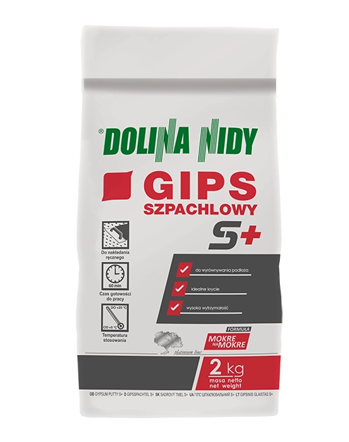 Zdjęcie: Gips szpachlowy S+, 2 kg DOLINA NIDY