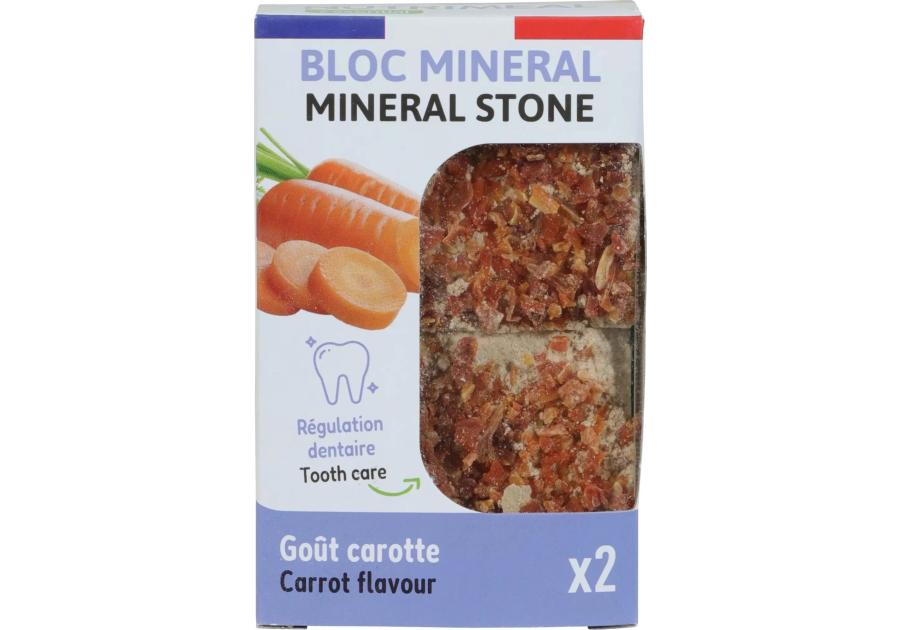 Zdjęcie: Kostka mineralna dla małych ssaków z marchewką 2x200 g ZOLUX