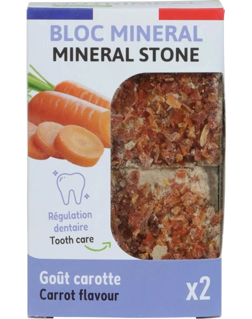 Zdjęcie: Kostka mineralna dla małych ssaków z marchewką 2x200 g ZOLUX