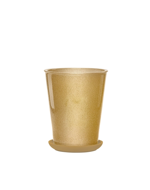 Zdjęcie: Donica szkliwiona Palma 22 cm miodowa WOKAS