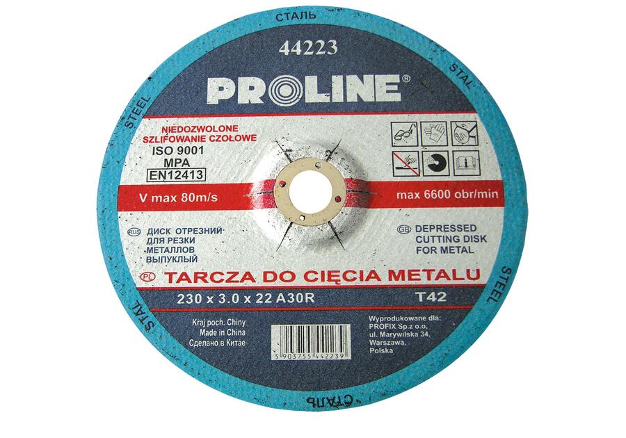 Zdjęcie: Tarcza do cięcia metalu T42, 230x3.0x22A30R PROLINE