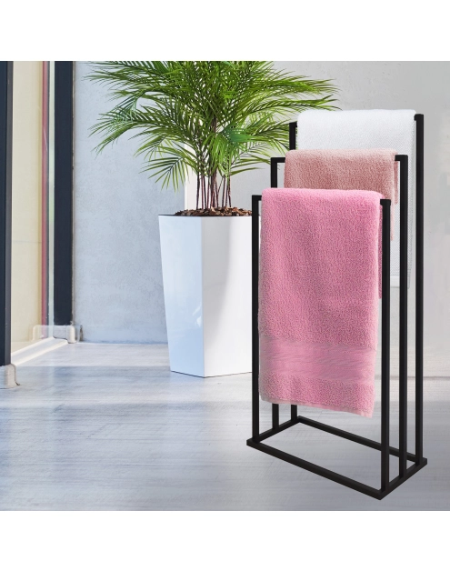 Zdjęcie: Stojak na ręczniki 3-ramienny czarny SEPIO