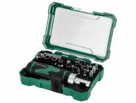 Zestaw bitów ze stali S2 25 mm i nasadek z pokrętłem 19 szt. STALCO