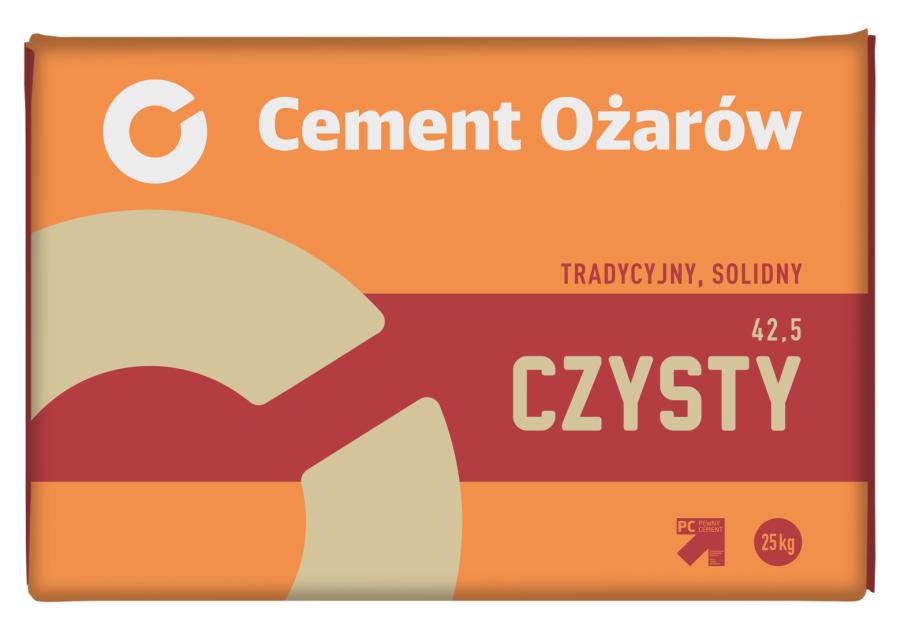 Zdjęcie: Cement Portlandzki CZYSTY CEM II 42,5 N 25 kg CEMENT OŻARÓW