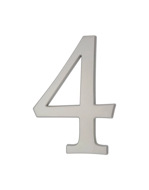 Zdjęcie: Cyfra aluminiowa 4 srebrna 190 mm METRO