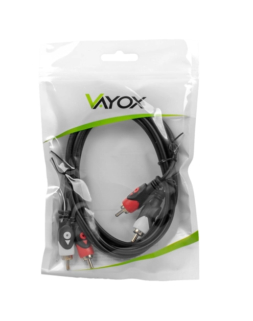 Zdjęcie: Kabel 2x RCA wtyk - 2x RCA wtyk 1,5 m (LB0019) VA0159-1,5 VAYOX