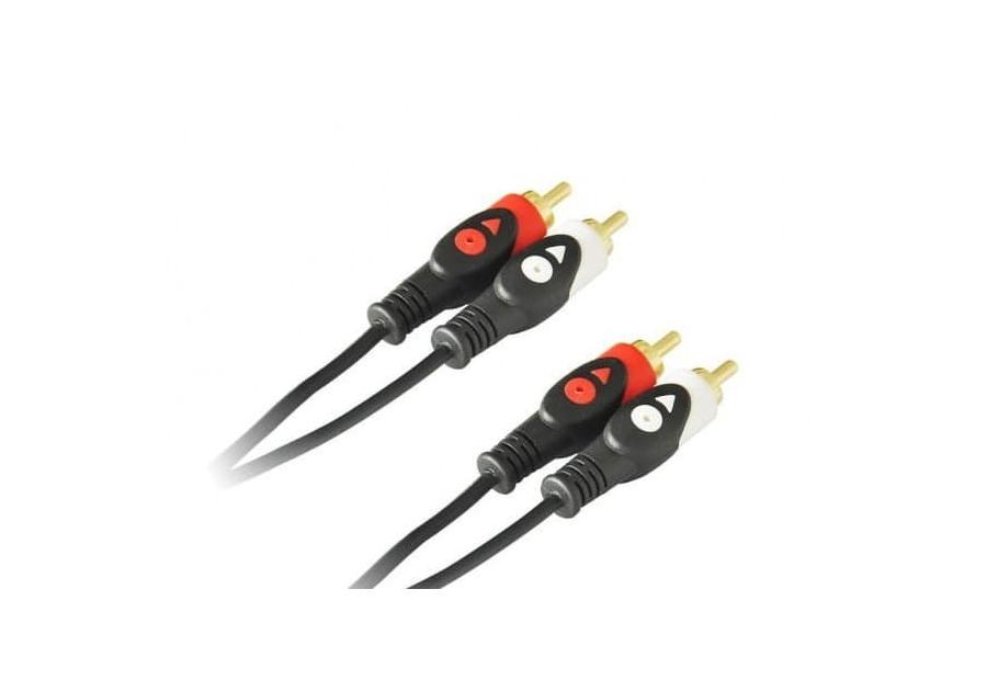 Zdjęcie: Kabel 2x RCA wtyk - 2x RCA wtyk 1,5 m (LB0019) VA0159-1,5 VAYOX