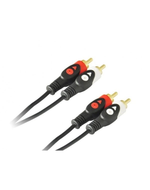 Zdjęcie: Kabel 2x RCA wtyk - 2x RCA wtyk 1,5 m (LB0019) VA0159-1,5 VAYOX