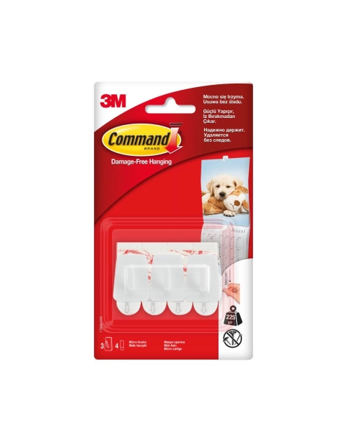 Zdjęcie: Haczyki małe, 3 haczyki 4 małe paski COMMAND