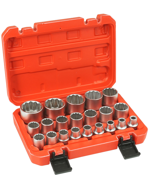 Zdjęcie: Zestaw nasadek 1/2" 8-36 mm 21 sztuk dwunastokątne VERKE
