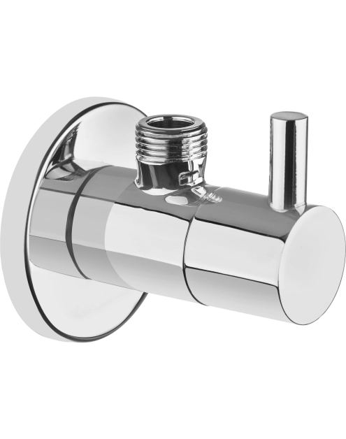 Zdjęcie: Zawór kątowy z głowicą ceramiczną 1/2 cala - 3/8 cala - okrągły chrom DEANTE