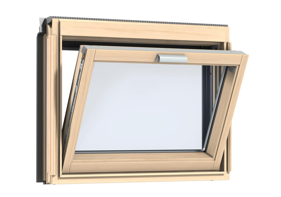 Zdjęcie: Okno kolankowe VFE 3066 drewniane otwierane uchylnie, 78x60 cm VELUX