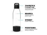 Zdjęcie: Butelka 0,7 L do saturatora z uchwytem barwionym czarna DAFI
